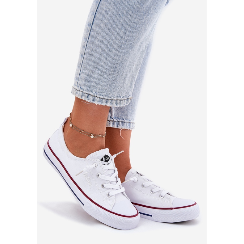 Naisten aineelliset lenkkarit Lee Cooper LCW-25-02-3296L White valkoinen 1