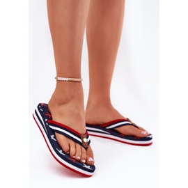Naisten flip -Flops on kiila Big Star RR274A127 Navy Blue sininen 2