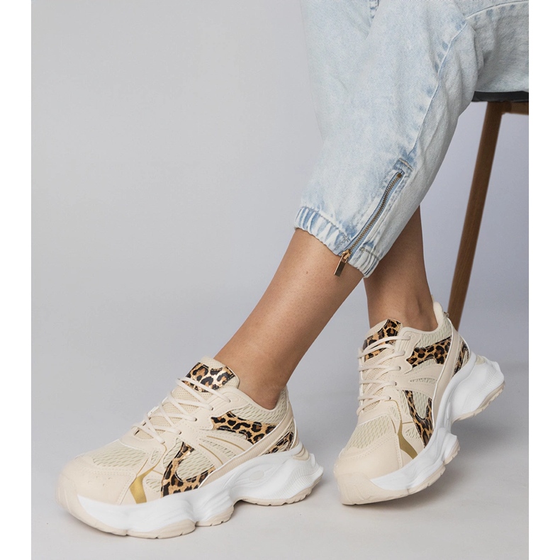 Panther Sports Sneakers massiivisella pohjalla beige 2