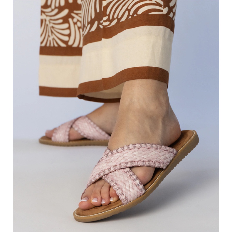 Vaaleanpunaiset naisten naisten tossut vaaleanpunainen 2