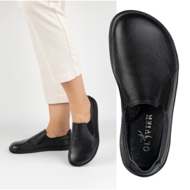 Olivier Naisten minimalistiset naisten paljain jaloin liukuvat 1308 pol musta 1