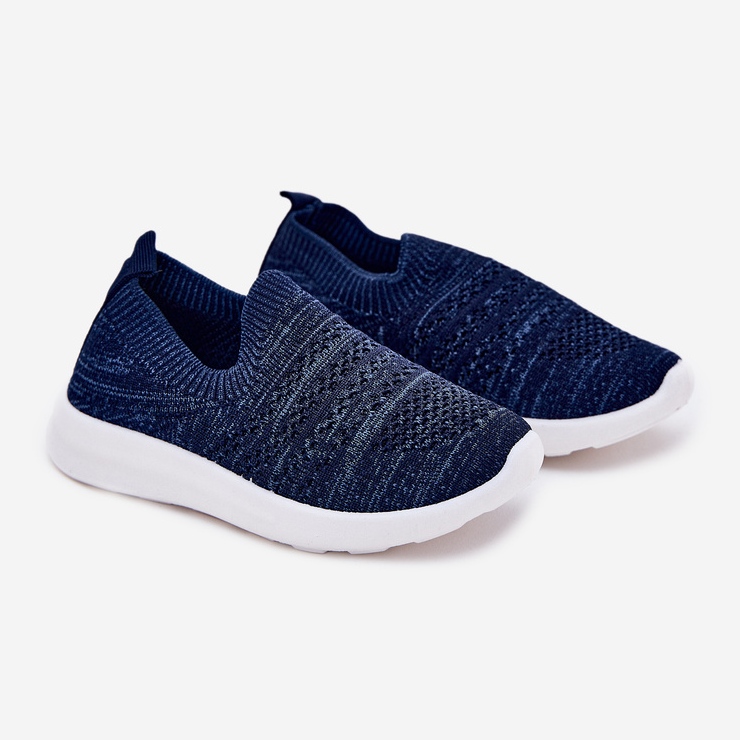 Lasten työnnetyt laivastonsiniset urheilukengät sininen 1