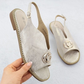 Naisten sandaalit, jotka on rakennettu kultaisen 43329 potockin koristeella kultainen 1