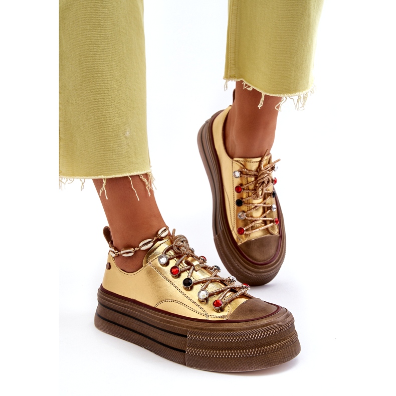 Naisten lenkkarit GOE NN2N4055 kultaa kultainen 3