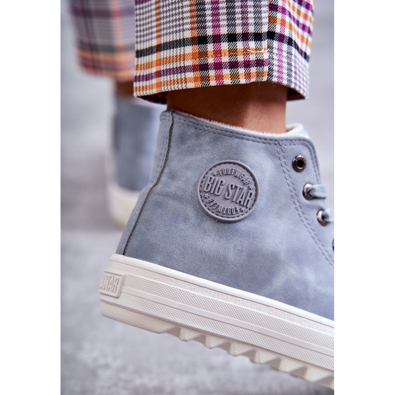 Big Star Naisten eristetty iso tähti EE274115 vaaleansininen lenkkarit 3