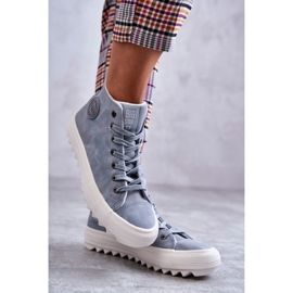 Big Star Naisten eristetty iso tähti EE274115 vaaleansininen lenkkarit 1