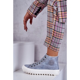 Big Star Naisten eristetty iso tähti EE274115 vaaleansininen lenkkarit 4