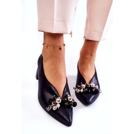 Nahkapumput koristeella Laura Messi 2487 laivastonsininen 2