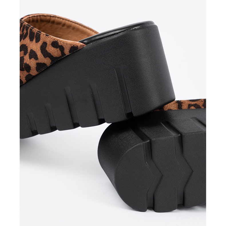 Seastar Naisten mokkanahkaiset flops leopardikiilalla ruskea 1