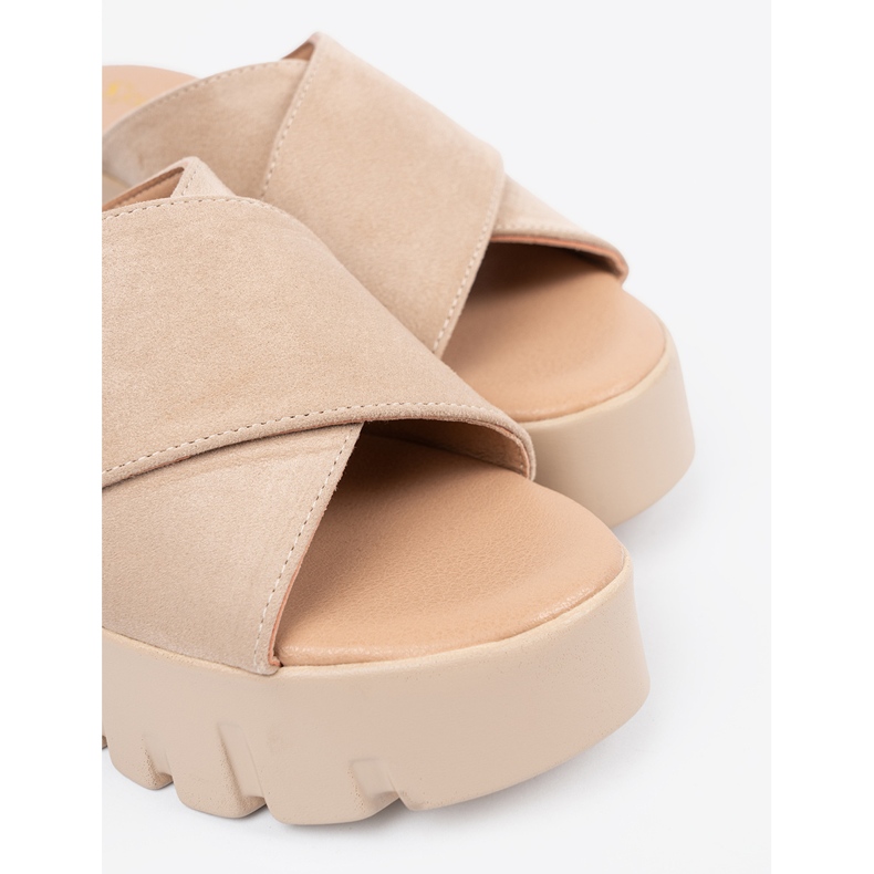 Seastar Naisten beige-mokkanahkasandaalit 2