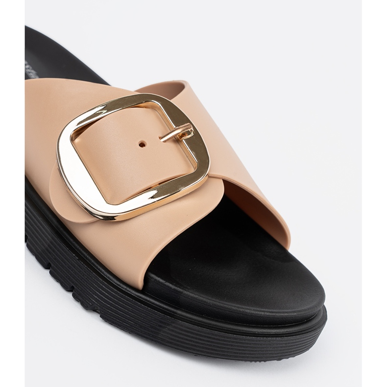 Seastar Beige naisten läppä, jossa on kultainen solki 1