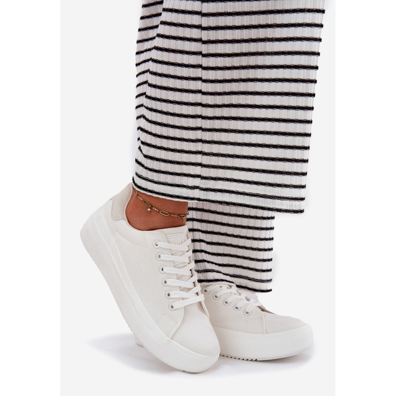 Naisten materiaalien lenkkarit Big Star RR274463 White -alustalla valkoinen 1