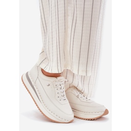 Naisten nahka -lenkkarit Big Star RR274A333 White -alustalla valkoinen 1