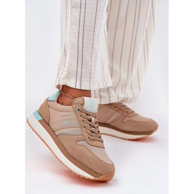 Naisten mokkanahkaisit Big Star RR274A048 Hi-Poly Dark-Tone -järjestelmä beige 1