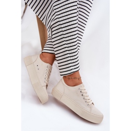 Naisten materiaalien lenkkarit Big Star RR274407 beige 1