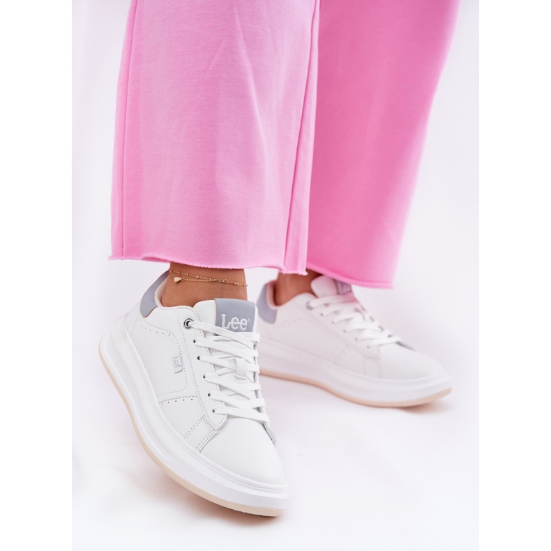 Naisten lenkkarit laiturilla Lee Naomi Women Low 50251012.06K valkoinen 2