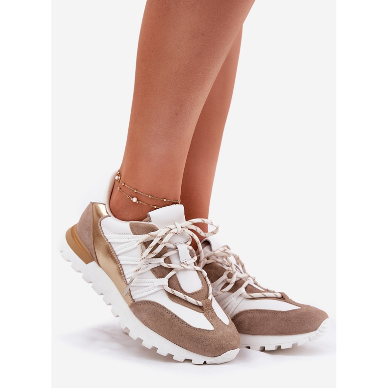 Naisten nahkakengät Artiker 56C1738 Beige-Gold 1