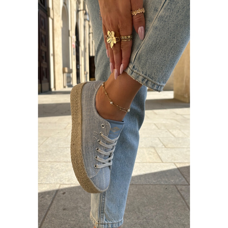 Naisten lenkkarit laiturilla Lee Cooper LCW-25-02-3283 Blue Braid kanssa sininen 2