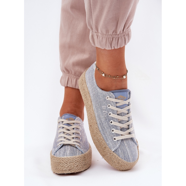 Naisten lenkkarit laiturilla Lee Cooper LCW-25-02-3283 Blue Braid kanssa sininen 1