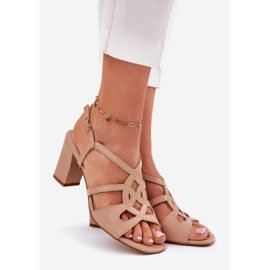 Naisten korkokengät Sergio Leone Sk884 Begen kanssa beige 1