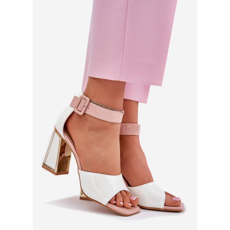 Maalattu naisten sandaalit Vinceza 20266 White Postissa valkoinen 1