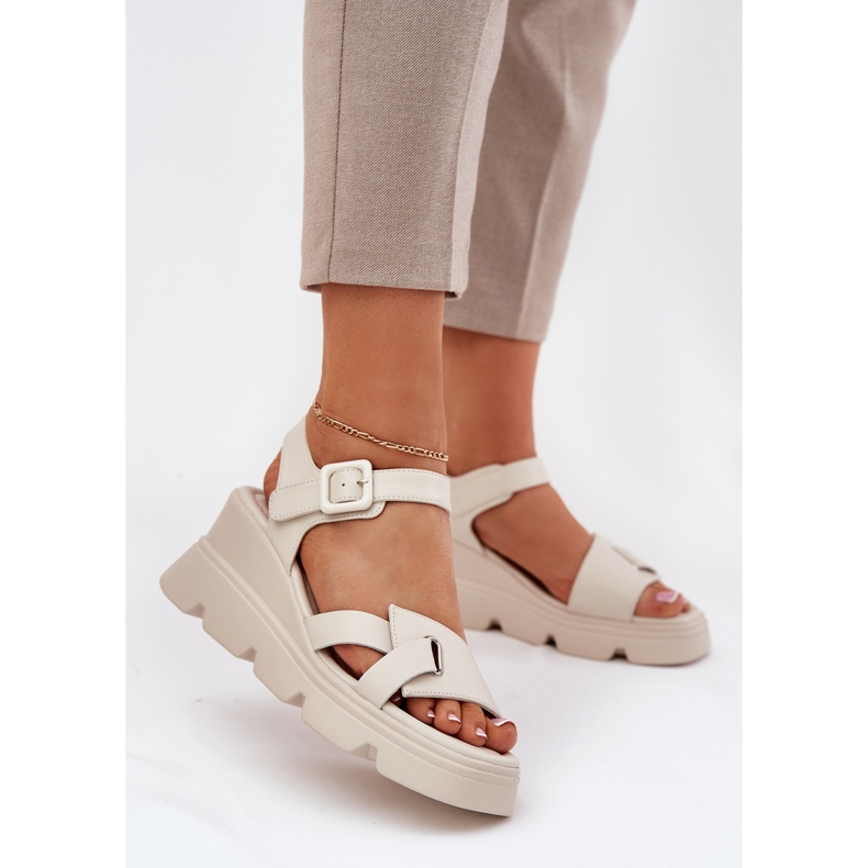 Naisten nahkaiset sandaalit muinaiselle Artikerille 54c1624 beige 2