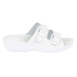 Vriston Naisten kengät säädettävät läpät fakirki hieronta piikit nadia valkoinen 1