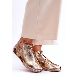 Maciejka vaaleat nahkasaappaat 03426-42 kultaa kultainen 5