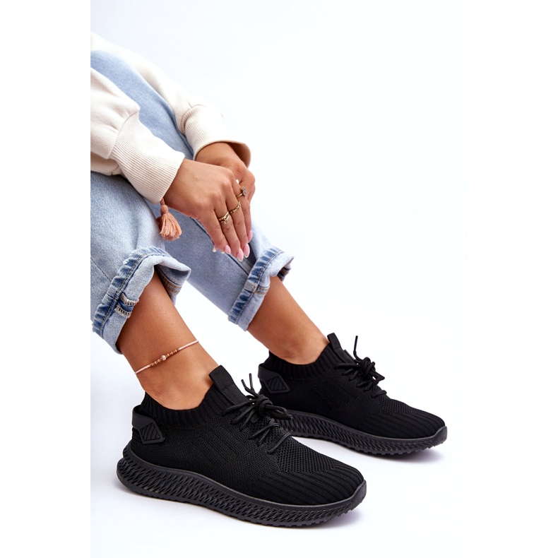 Naisten liukuminen -mustat urheilukengät 4