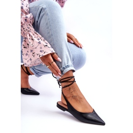 Naisten sidotut balleriinit mustat sandaalit 4