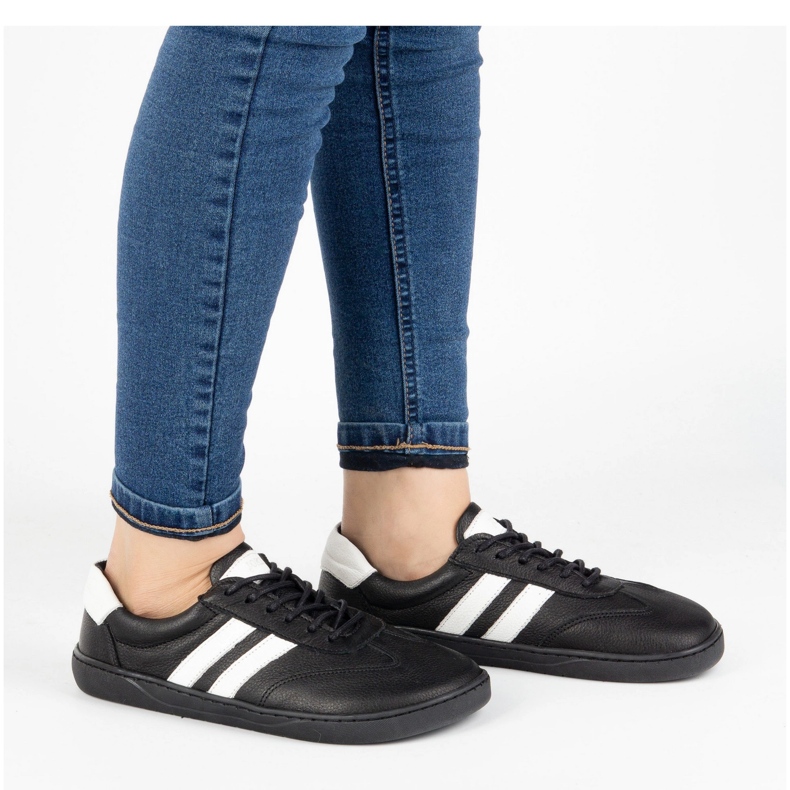 Joker Paljain jaloin naisten minimalistiset kengät, jotka on valmistettu luonnollisesta nahasta 908J musta 1