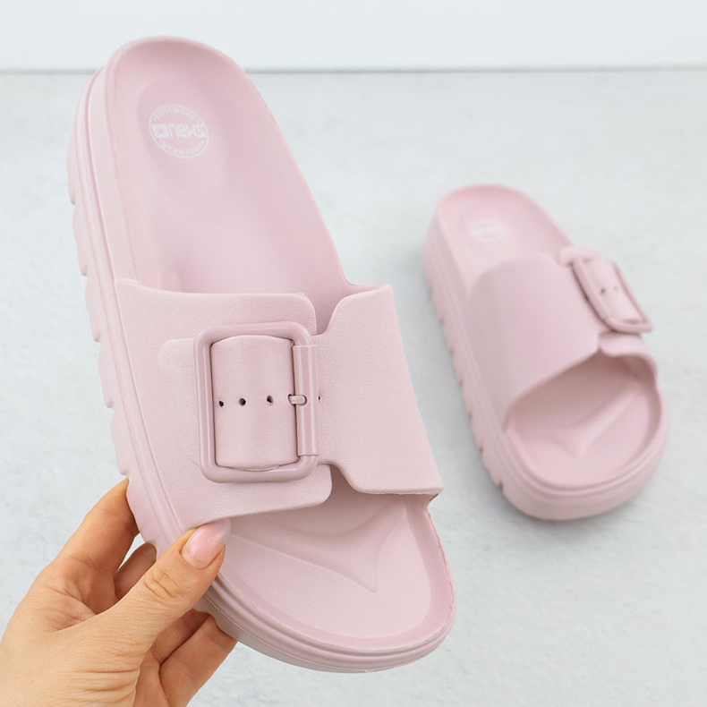 Naisten uima -allas Beach Flip Flops Pink News 8800 -alustalla vaaleanpunainen 1