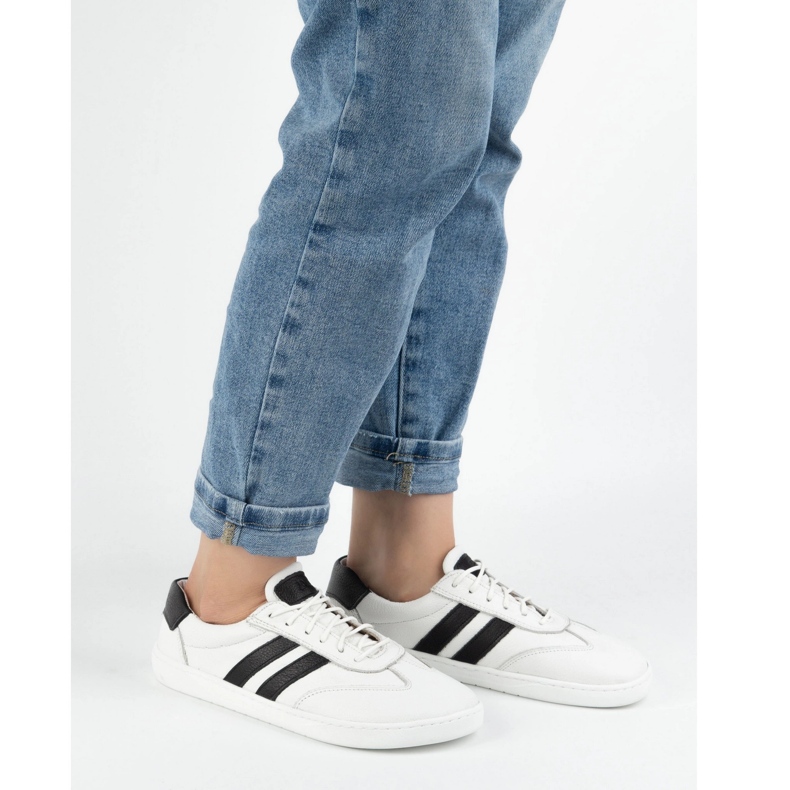 Naisten nahkakengät Joker blackorwhite valkoinen - minimalistiset lenkkarit Olivier 2