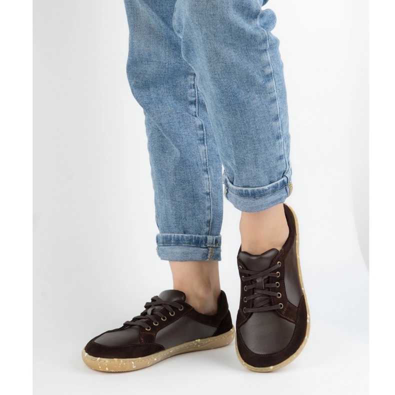 Naisten kengät paljain jaloin nahka ruskea 0772w wasak - minimalistiset luonnolliset jalkineet 1