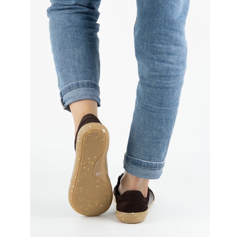 Naisten kengät paljain jaloin nahka ruskea 0772w wasak - minimalistiset luonnolliset jalkineet 2