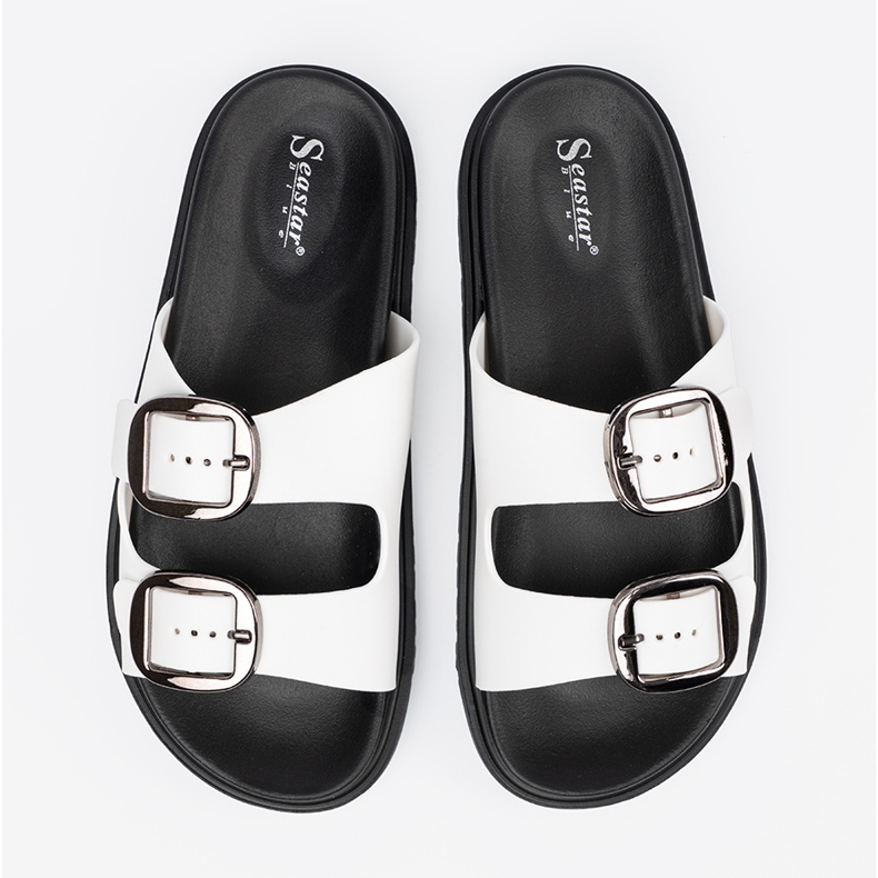 Seastar Valkoiset flip flops hopea -soljilla valkoinen 2