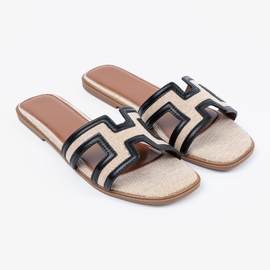 Seastar Tossut koristeellisilla leikkauksilla musta 1