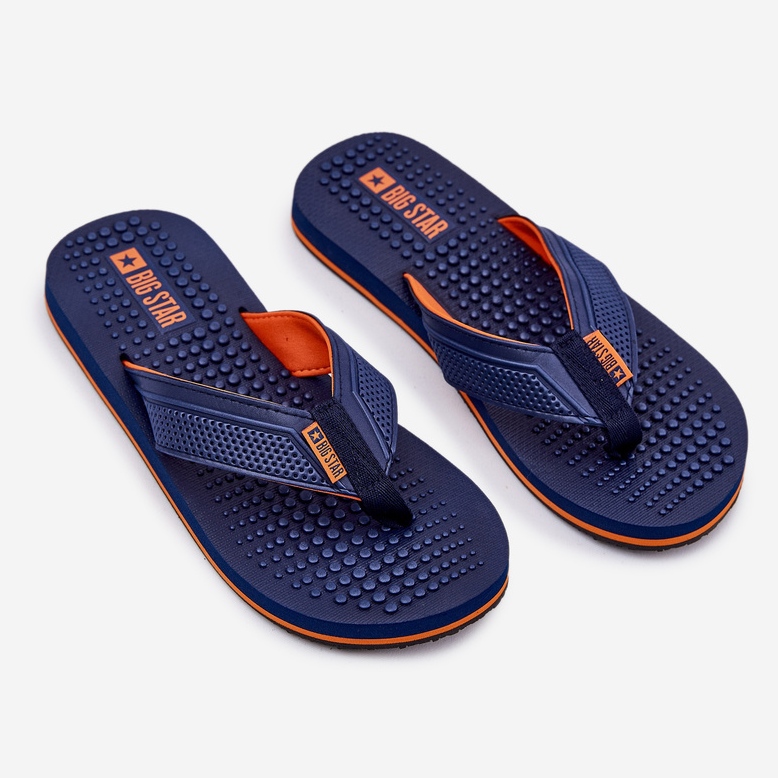 Miesten flip -Flops Big Star RR174437 Navy Blue sininen 1