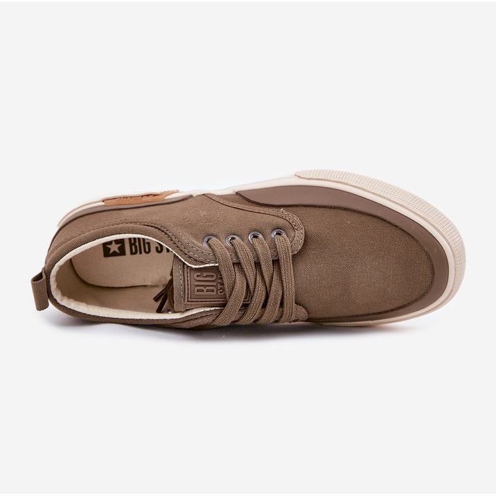 Big Star Materiaali miesten iso tähti RR174064 Khaki -lenkkarit vihreä 2