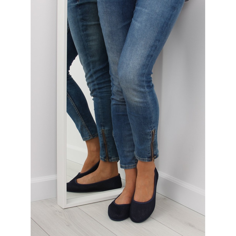 Tummansiniset mesh-ballerinat laivastonsininen 1