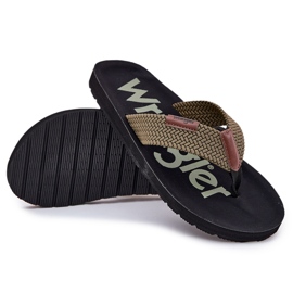 Miesten flip -flops wrangler zane flipflop miehet matala 20251044.20251044.57b vihreä 7