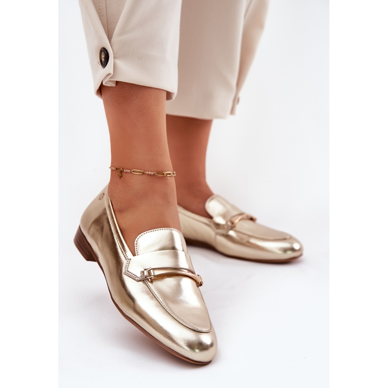 Naisten nahkakengät Maciejka K6809-25 Zlotys kultainen 1