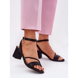 Naisten sandaalit pylväällä Vinceza 20268 mustalla zirkonilla 2