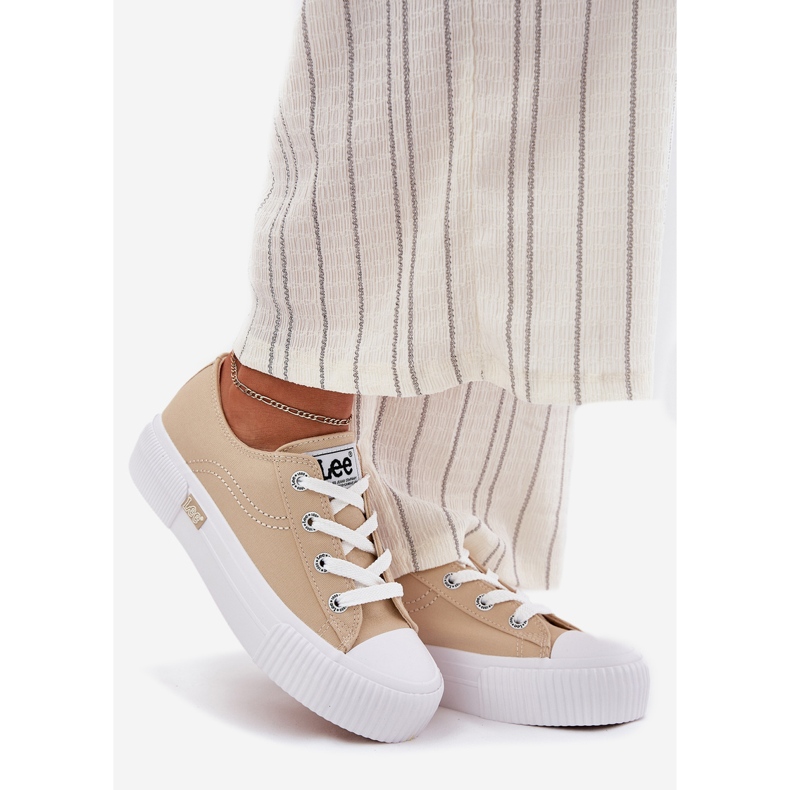 Naisten lenkkarit laiturilla Lee Isla C Women Low 50251001 Beige 1