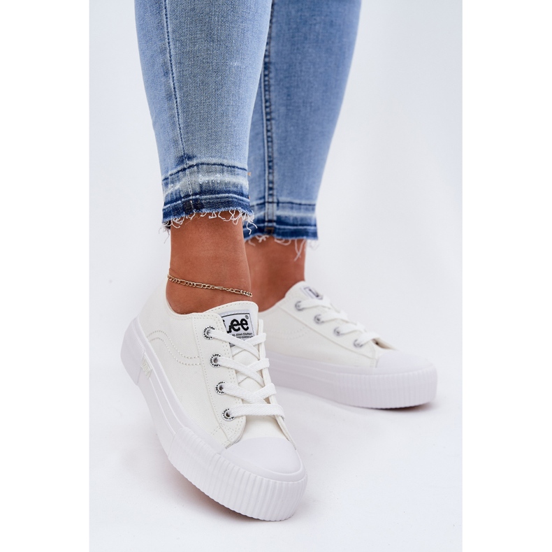 Naisten lenkkarit laiturilla Lee Isla C Women Low 50251001 White valkoinen 2