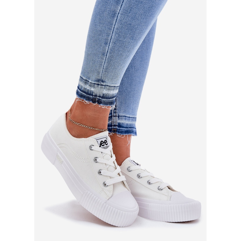 Naisten lenkkarit laiturilla Lee Isla C Women Low 50251001 White valkoinen 1