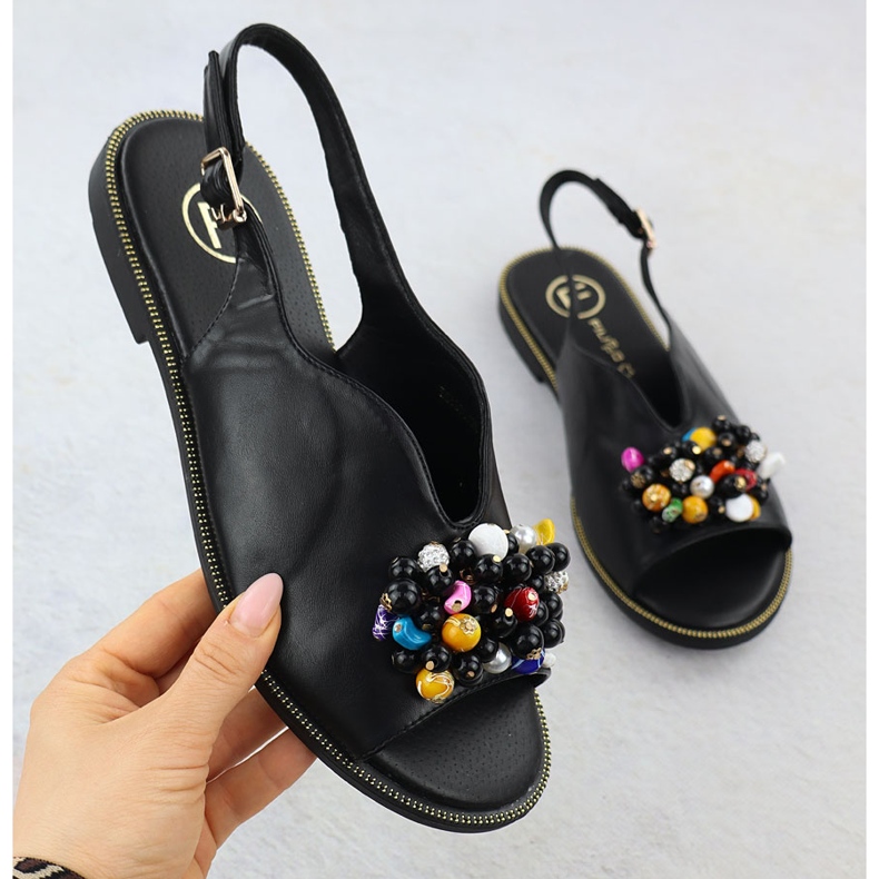 Naisten sandaalit mustalla helmillä Filippo DS6230 1