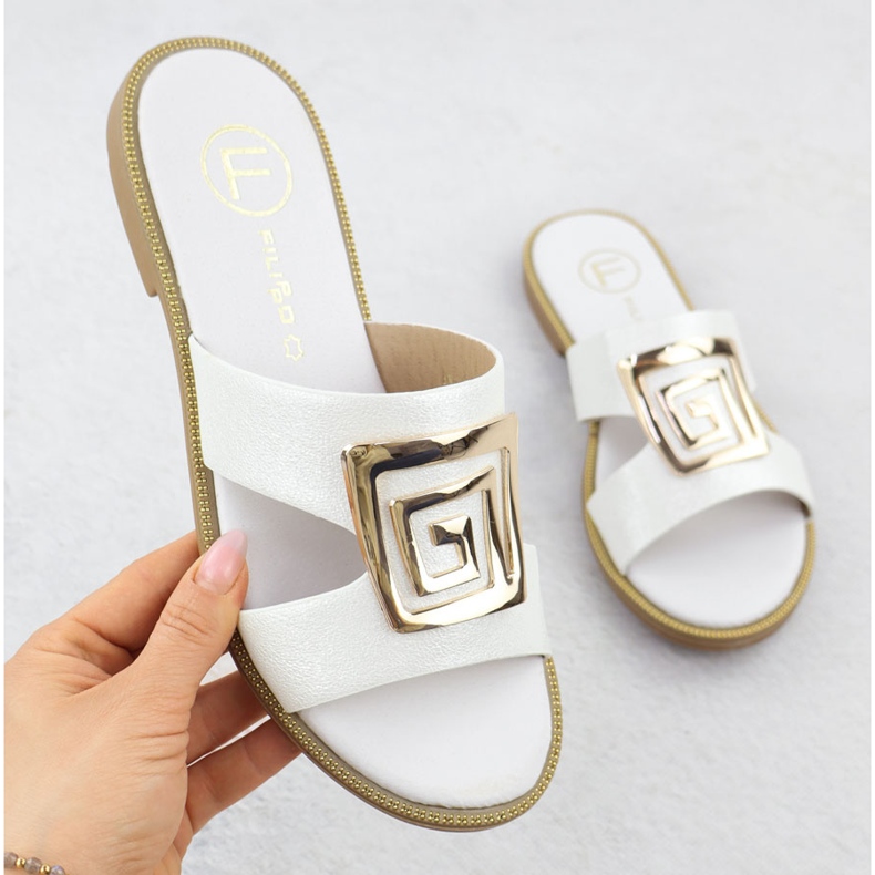 Naisten flip flops koristeella Valkoinen Filippo DS3703 1