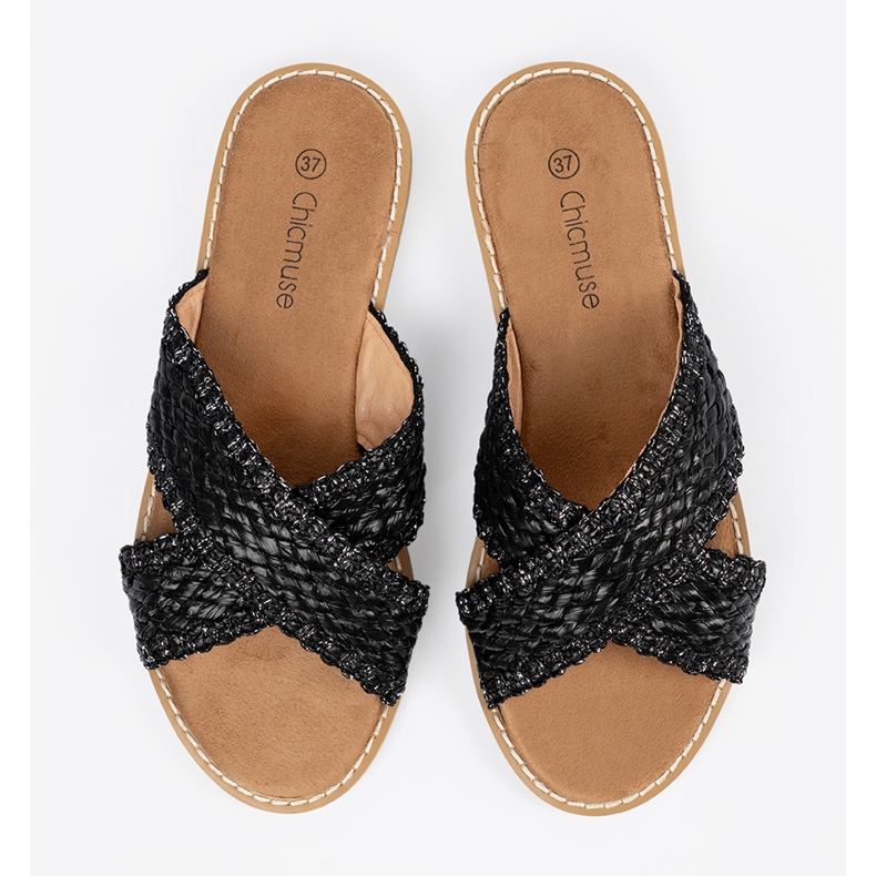 Shelvt Mustat naisten mustat tossut 1