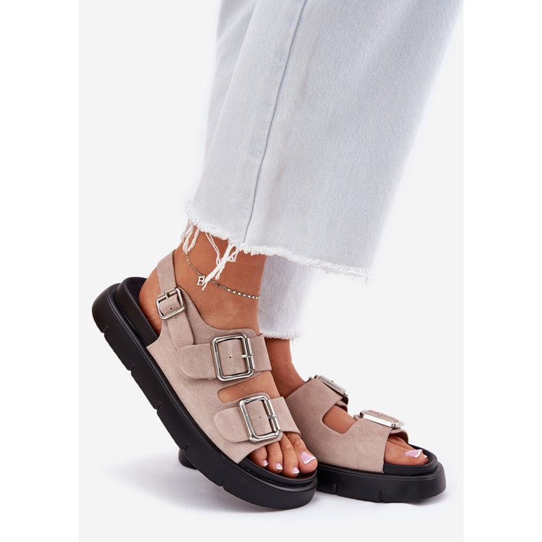 Big Star Naisten mokkanan sandaalit, joissa on iso tähti RR274663 -kiinnittimet, vaaleanpunainen 1